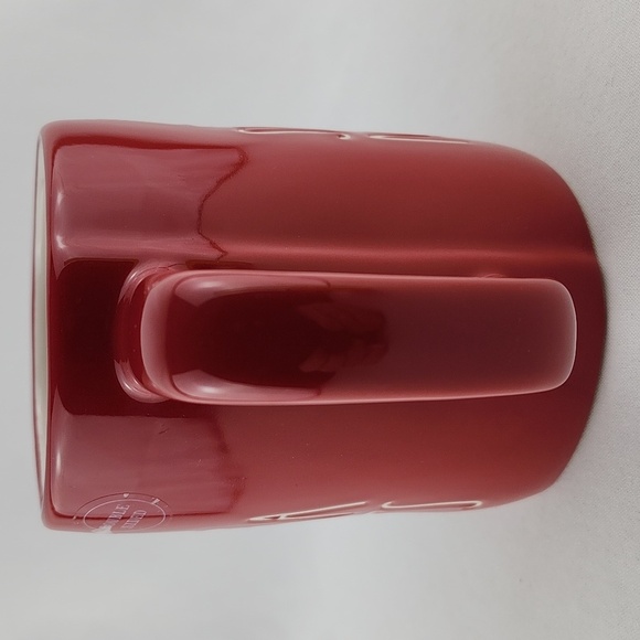 Rae Dunn Double Sided Mug Red ALL MAMA WANTS IS A SILENT NIGHT White Lrg Letters - Picture 4 of 11